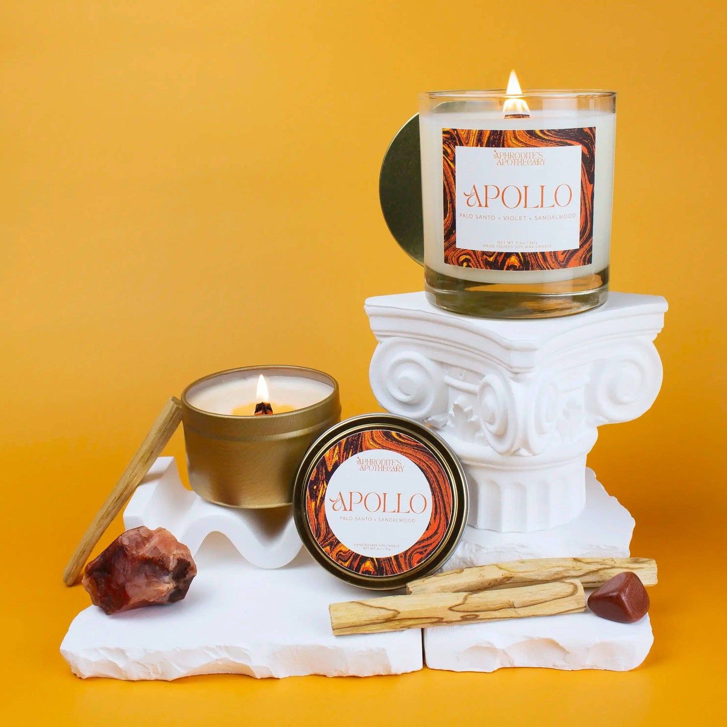 Apollo Candle: Palo Santo & Violet: 4 oz