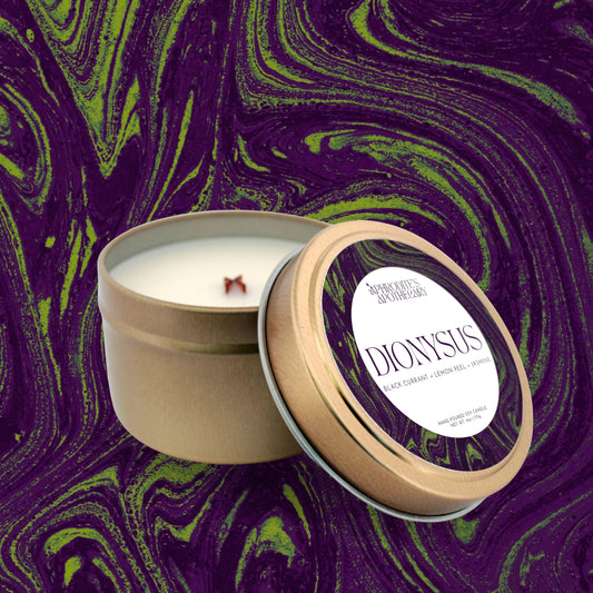 Dionysus Candle: Tart Currant, Jasmine, Grapefruit: 4 oz