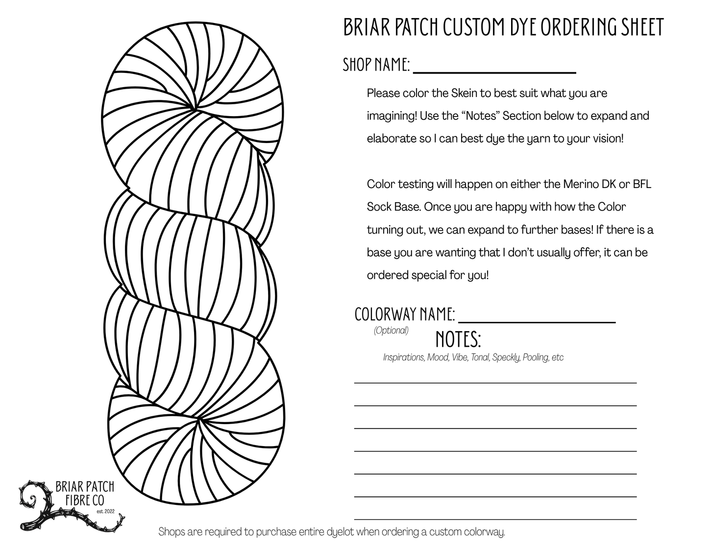 Wholesale Custom Colorway Inquiry
