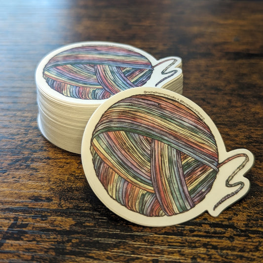 Rainbow Yarn Sticker