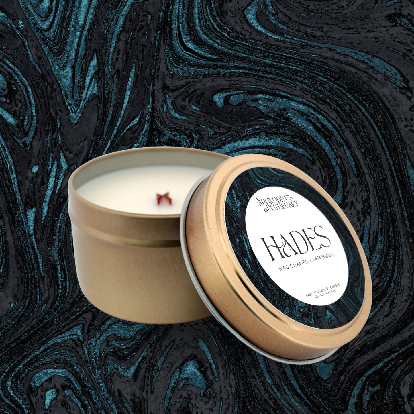 Hades Candle: Nag Champa Incense, Smoke, Patchouli: 4 oz