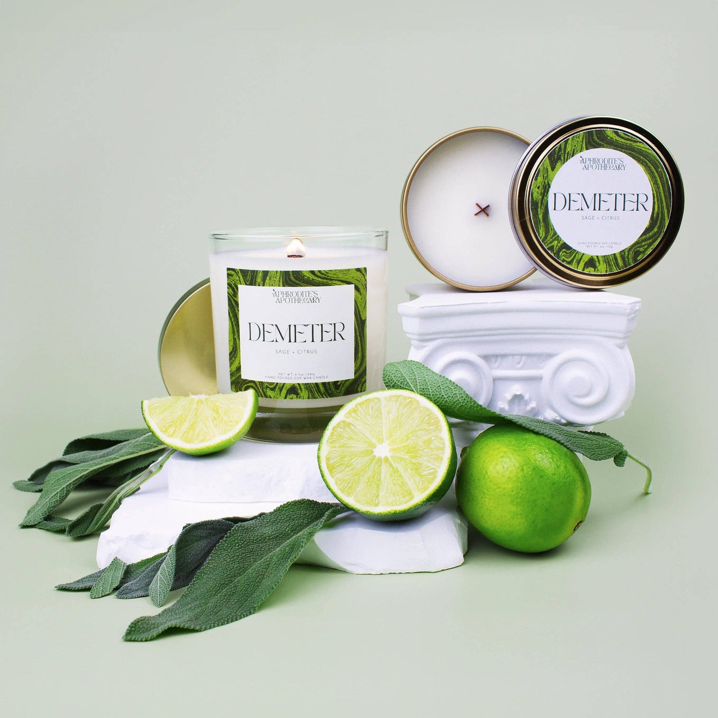 Demeter Candle: Sage & Citrus: 4 oz