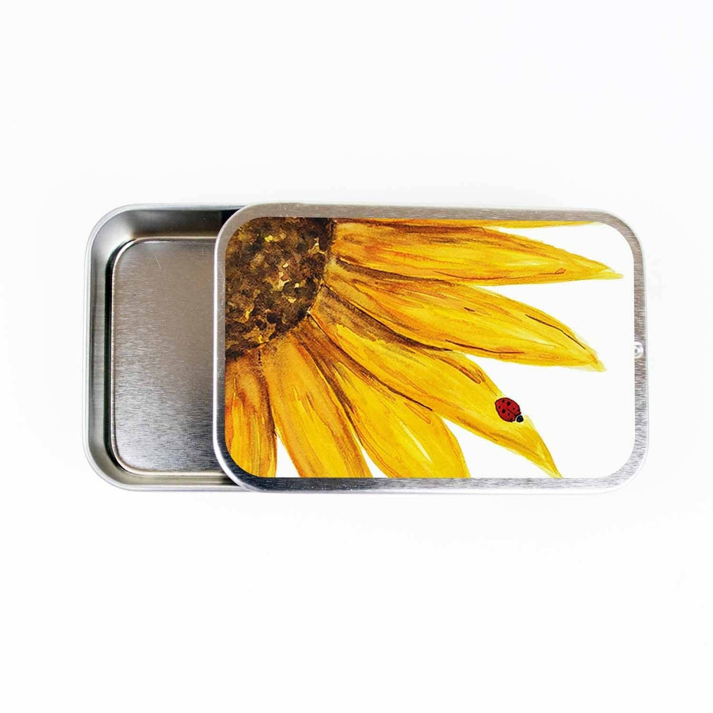 Sunflower Stitch Marker Tin: Large (slide style)