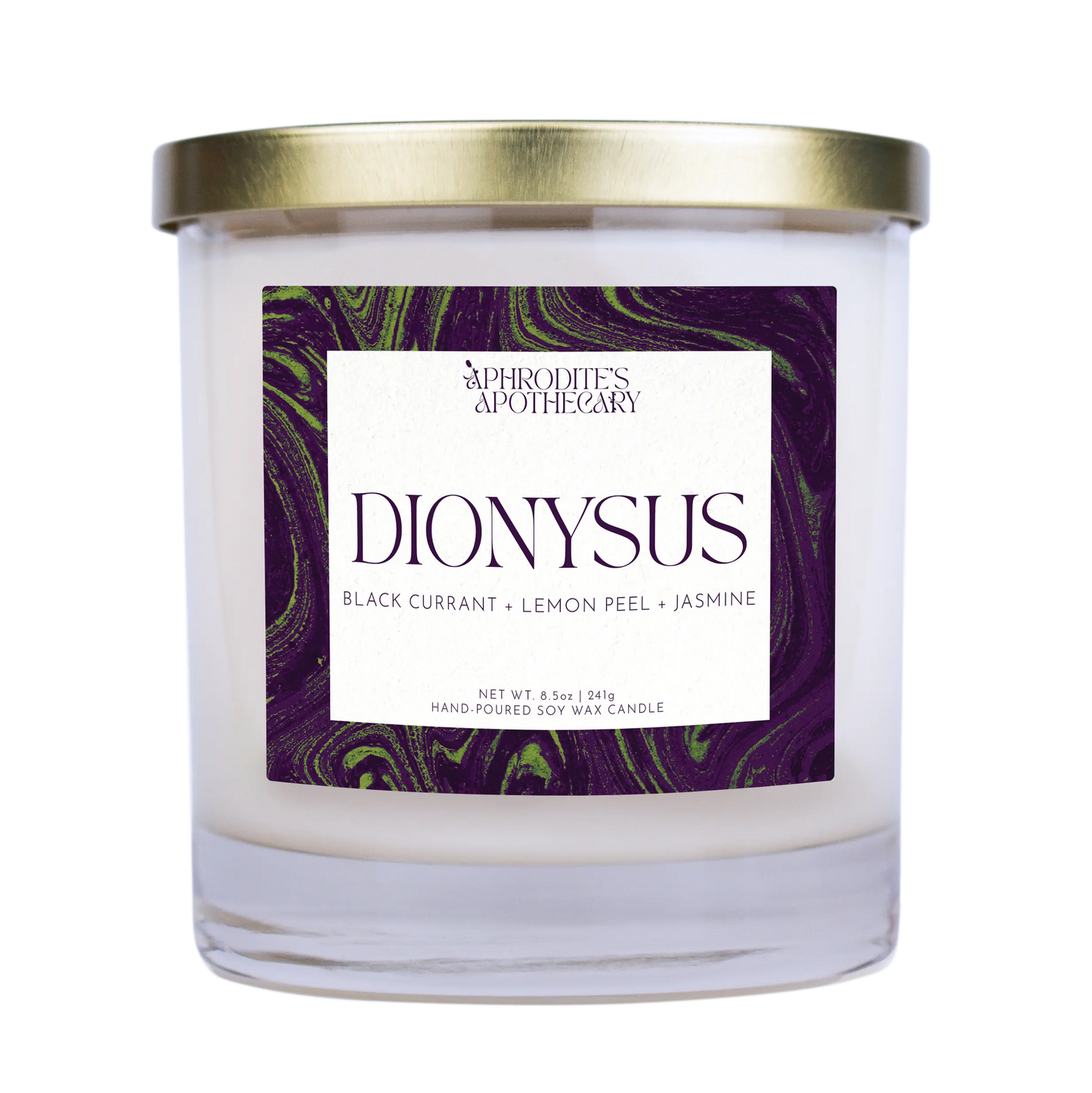 Dionysus Candle: Tart Currant, Jasmine, Grapefruit: 4 oz