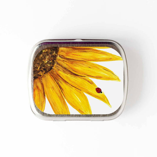 Sunflower Stitch Marker Tin: Large (slide style)