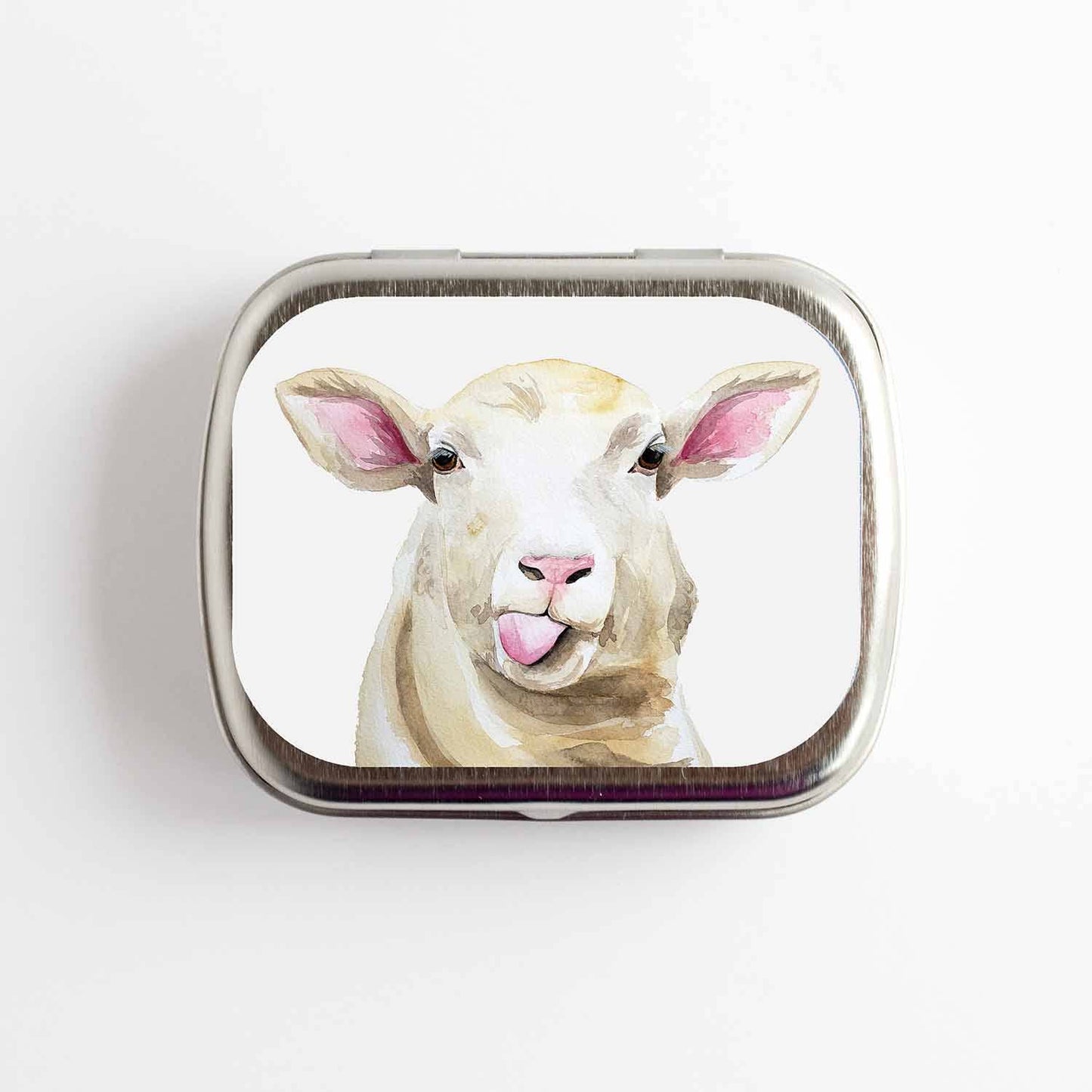 Sassy Sheep Stitch Marker Storage Tin: Large (slide style)