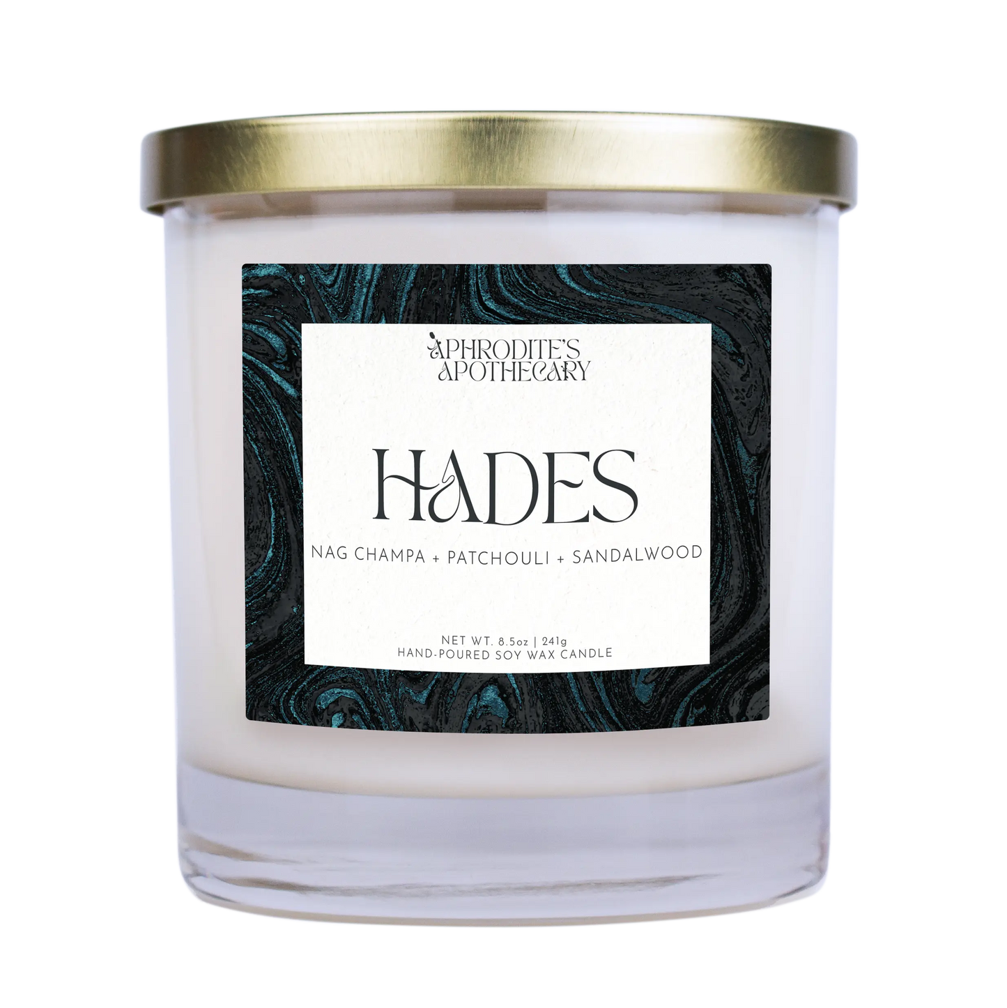 Hades Candle: Nag Champa Incense, Smoke, Patchouli: 4 oz