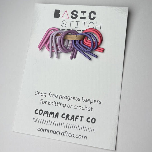 Basic Stitch Set Snag-Free Metal Stitch Markers - P Markers: Purple set