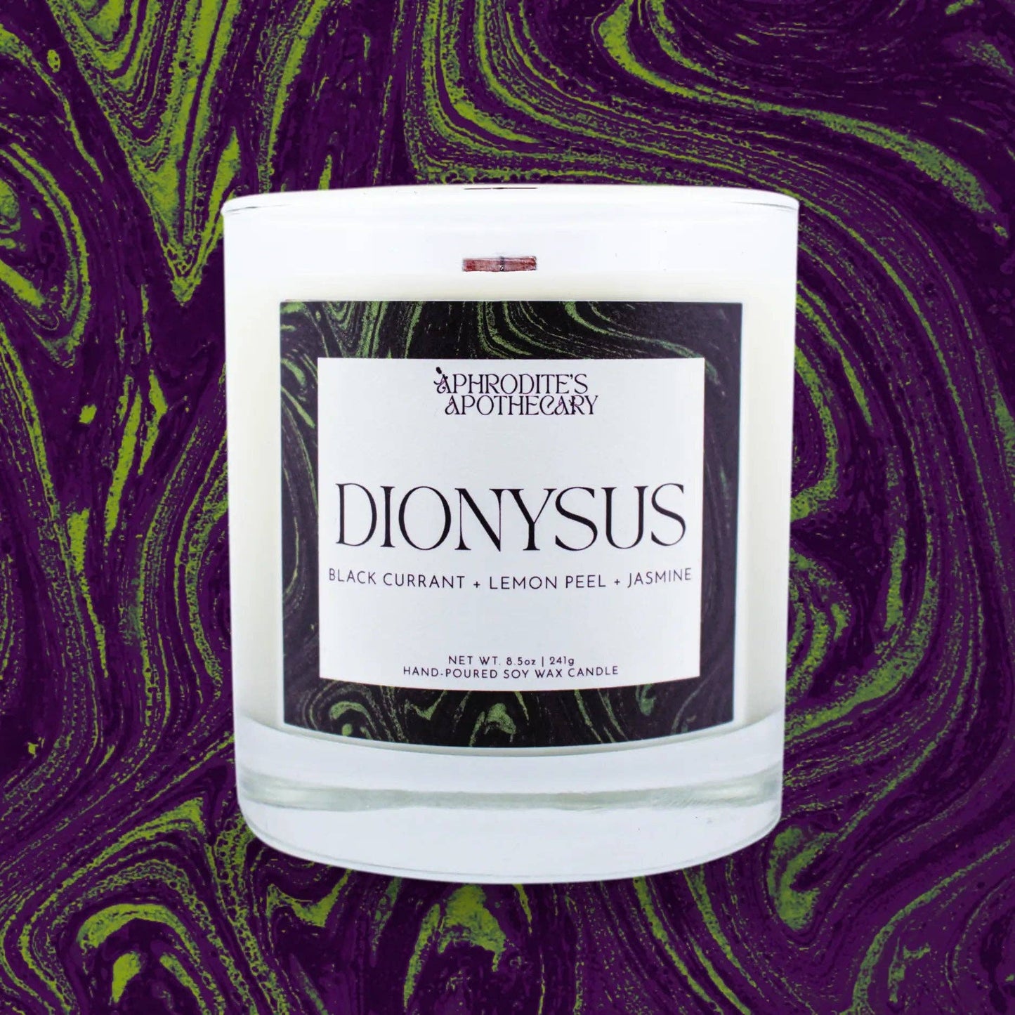 Dionysus Candle: Tart Currant, Jasmine, Grapefruit: 4 oz