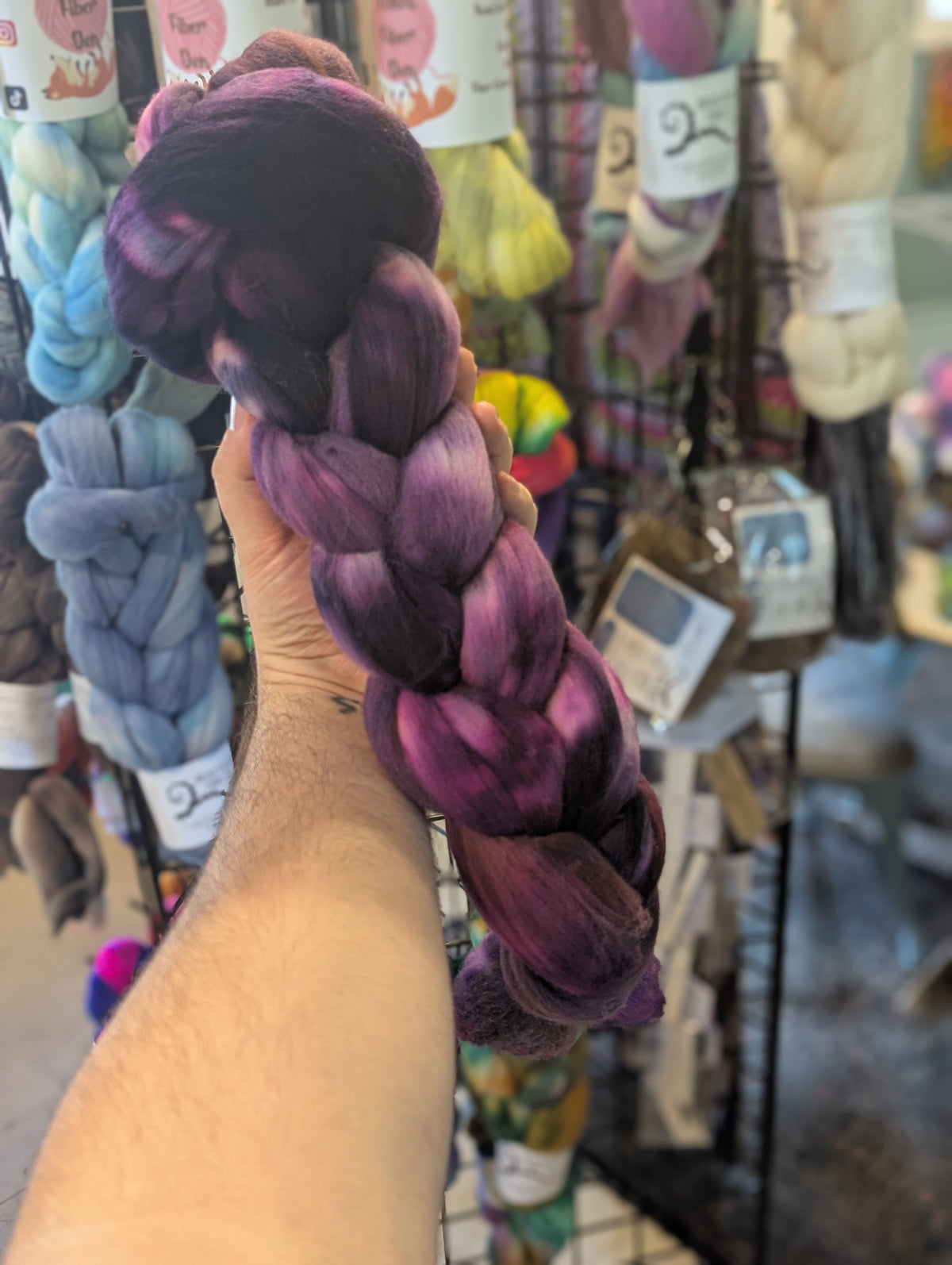 WS: Targhee Spinning Fiber (3 braids)