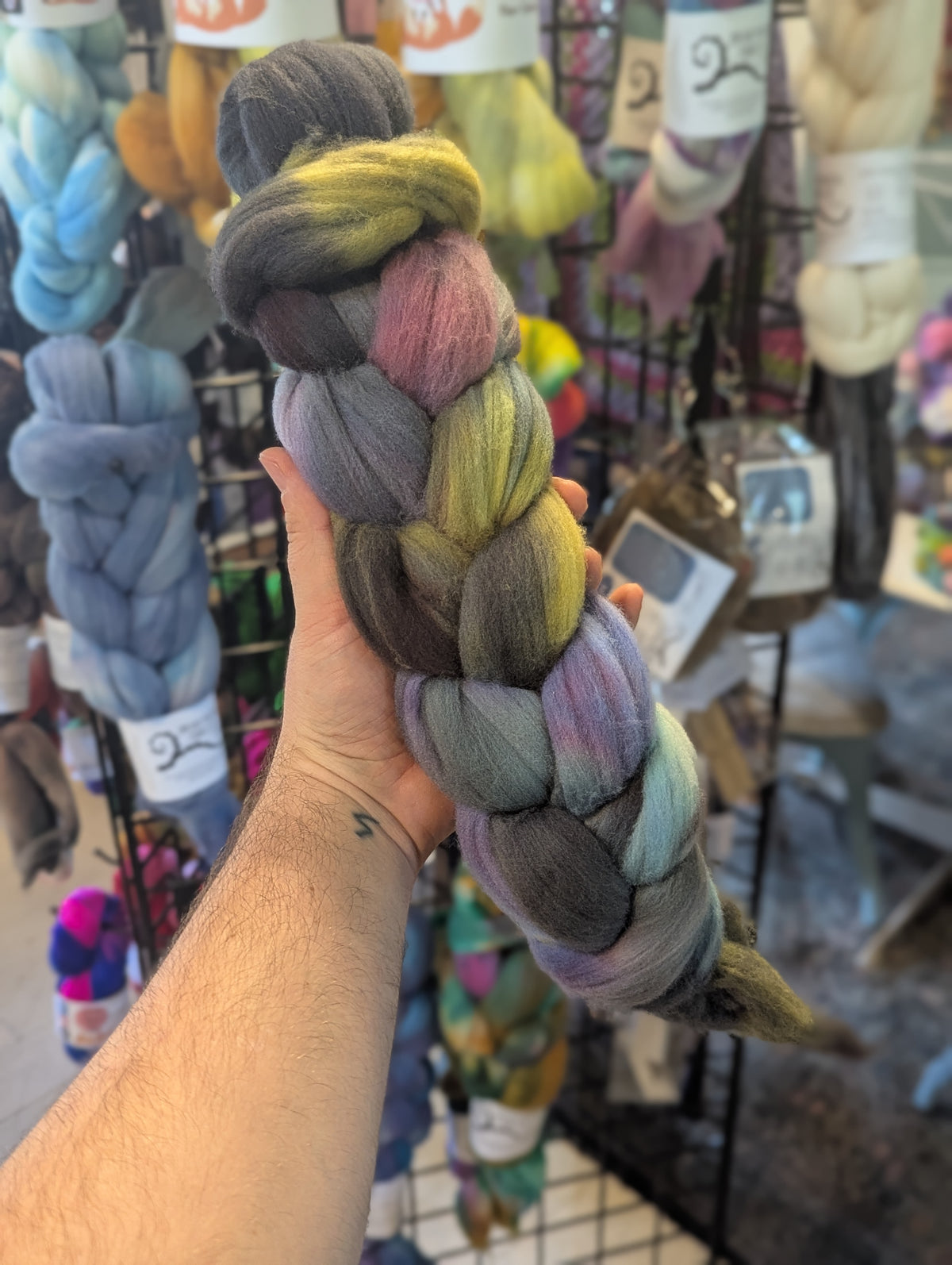 WS: Targhee Spinning Fiber (3 braids)